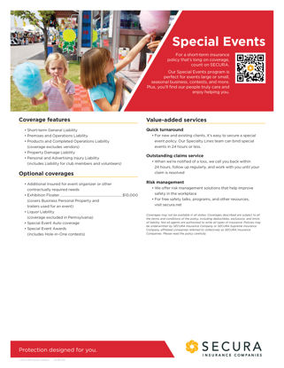 Special Events Sell Sheet